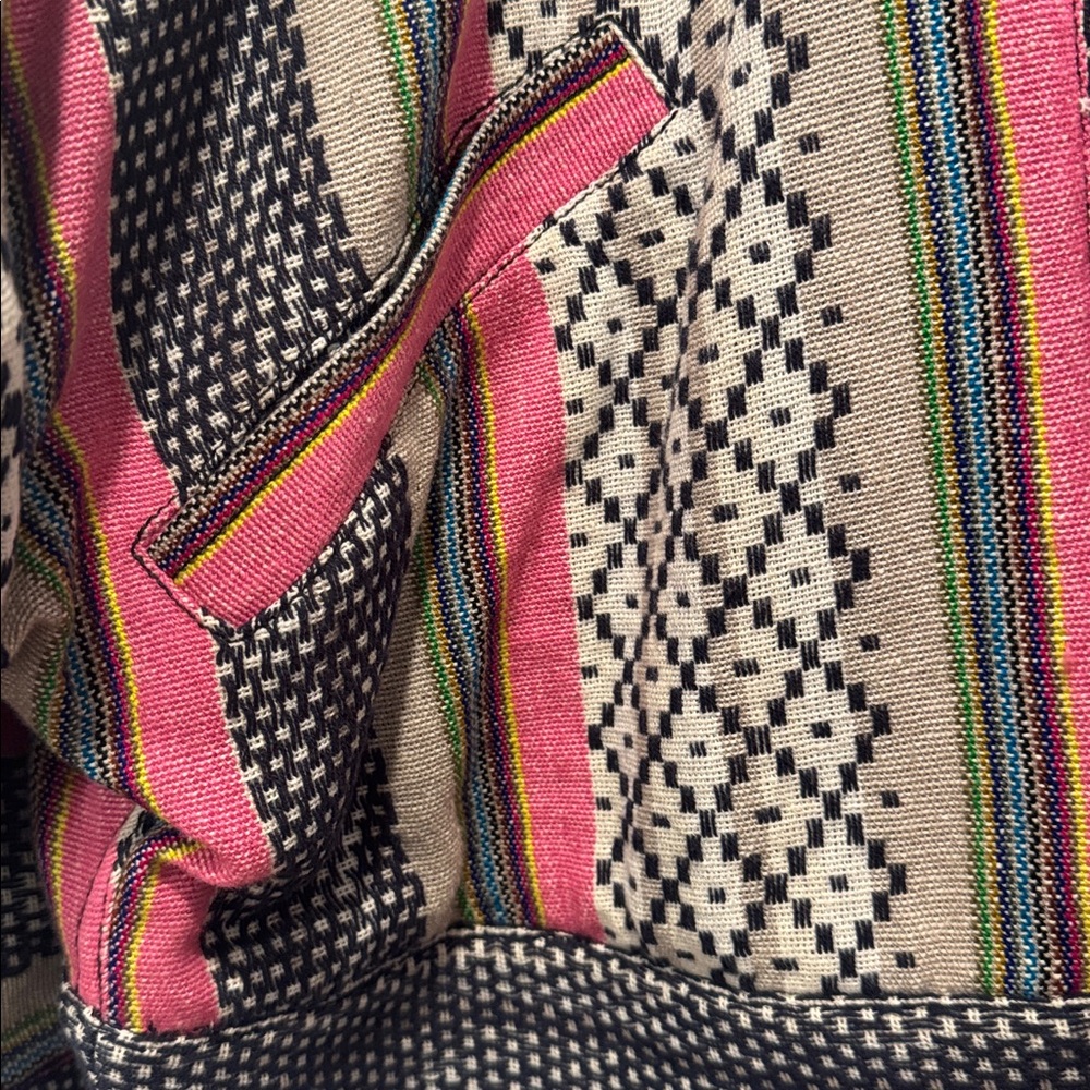 Free People Pink Multi Striped Dolman jacket Open-Front - Picture 5 of 8